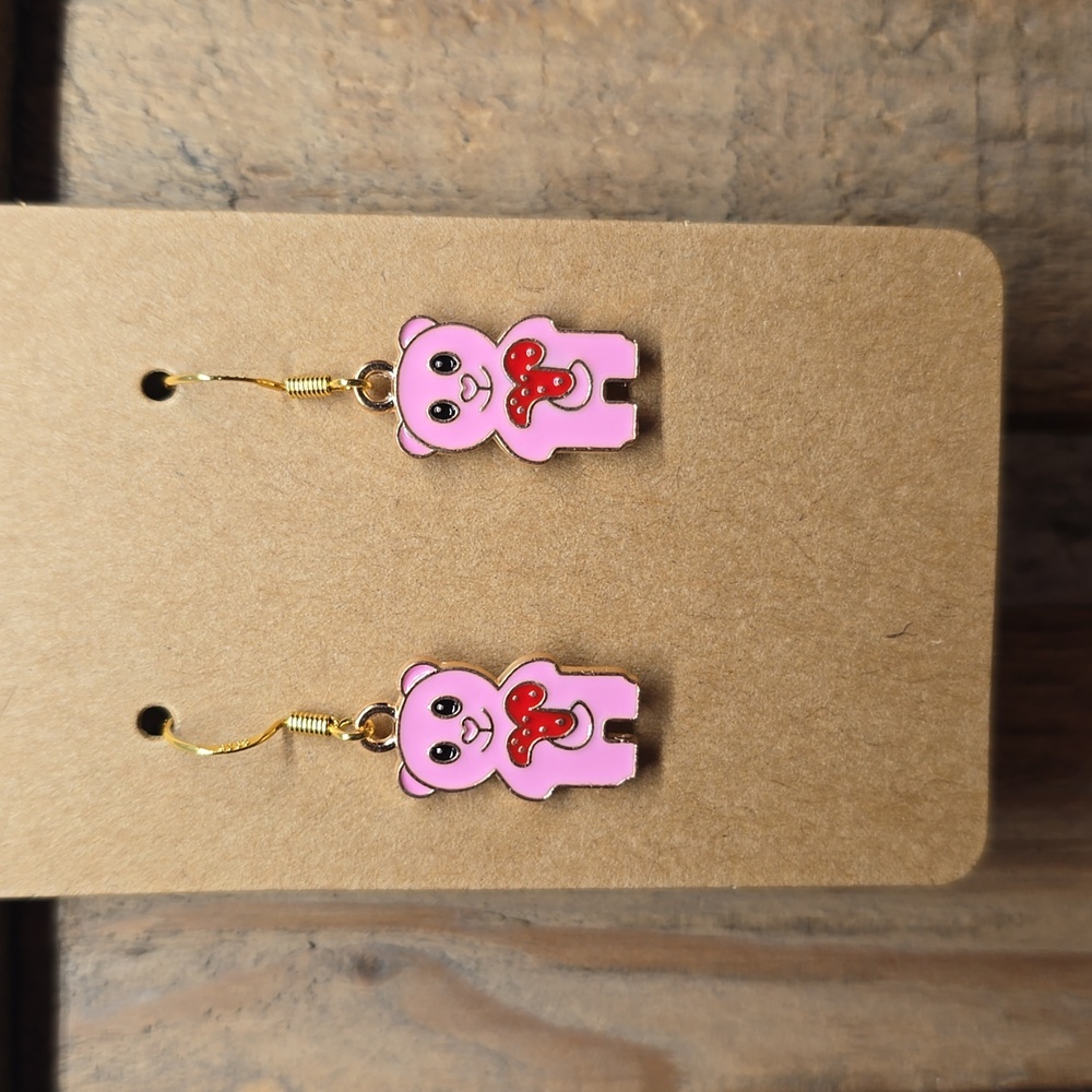 Valentine's Day Bear Earrings